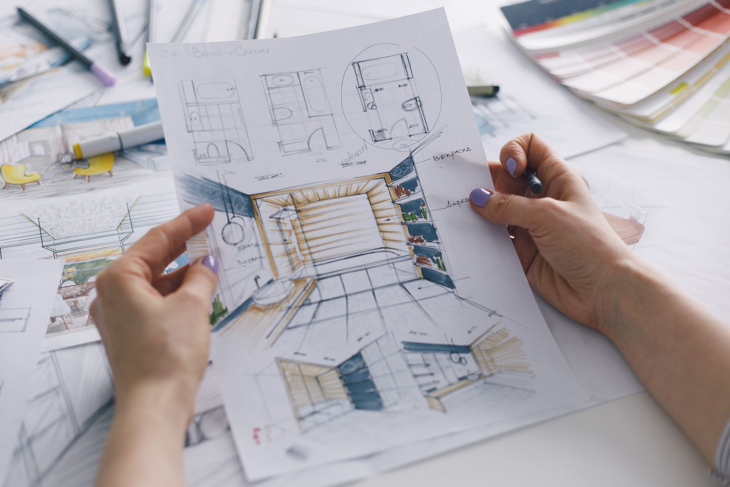 interior designers work concept.
